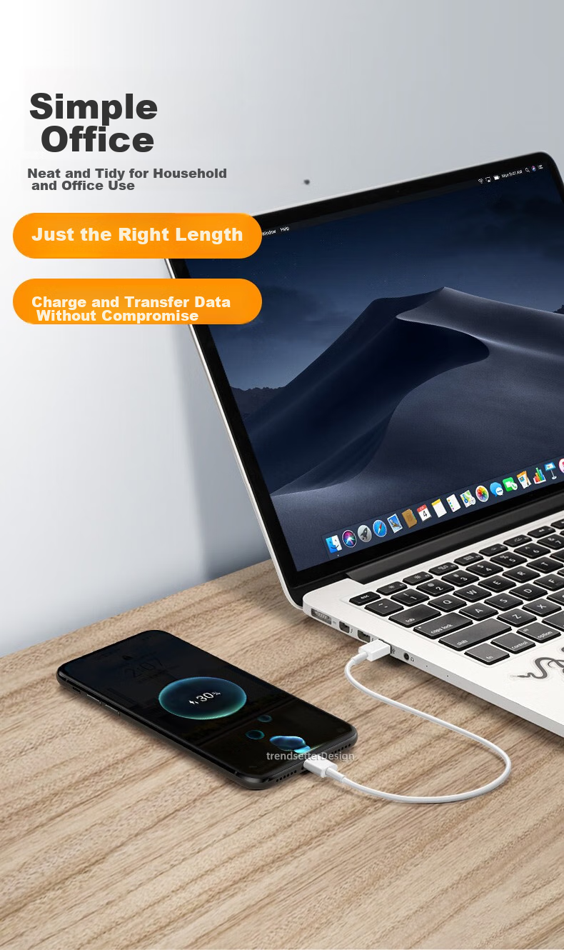 Chaofan Two-Pack Dual-Head Type-C Data Cable, PD Charging Cable 65W, Suitable for Huawei, Xiaomi, Samsung, Vivo, Lenovo Phones And Tablets, Data Transfer And Charging Cable 7