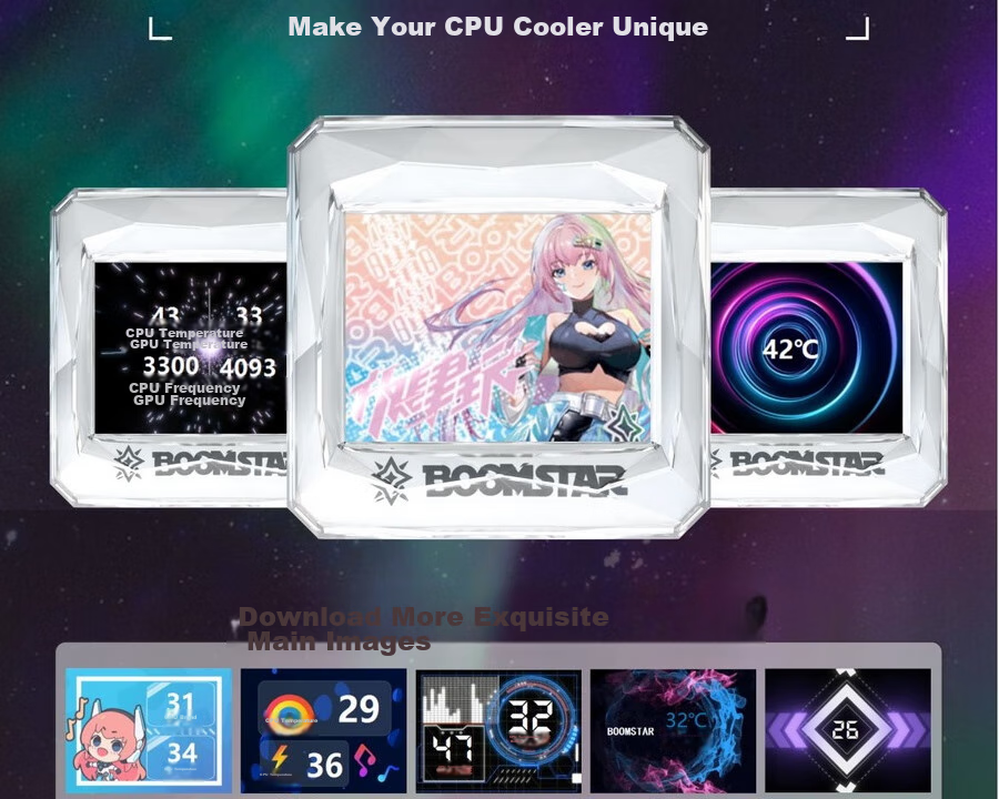 GALAXY Starry G360S All-in-One CPU Liquid Cooler (2.4-inch Custom IPS Screen / Exclusive Software / High-Performance Pump / Multi-Platform Support) 7