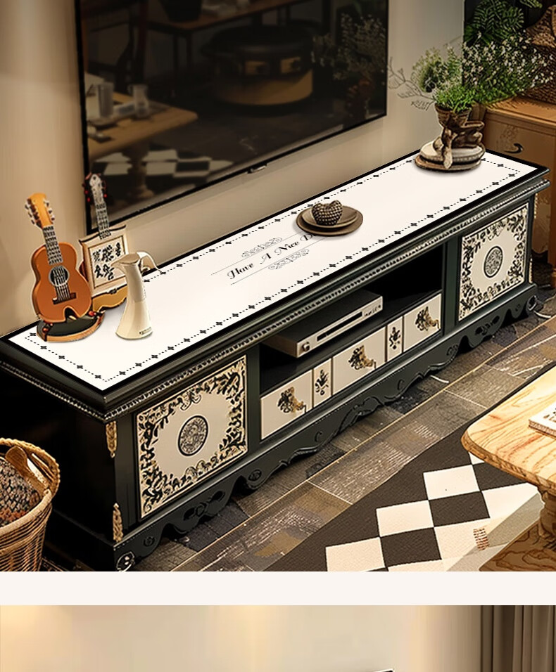Fengliang Table Mat TV Cabinet Protector Desk Pad Shoe Cabinet Countertop Mat Waterproof Oil-Proof Washable Customizable 30*120 14