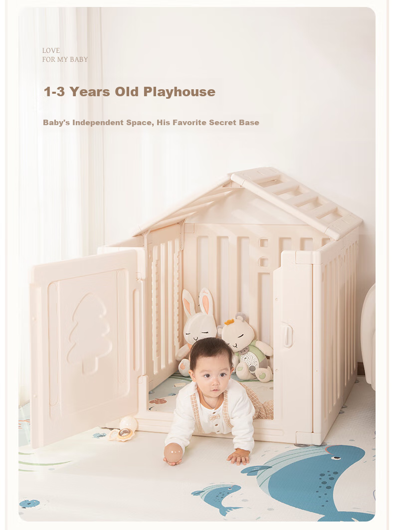 YEEHOO Baby Playpen, Indoor Floor Protection Barrier, Play Area Crawling Mat Set, Safety Fence 5