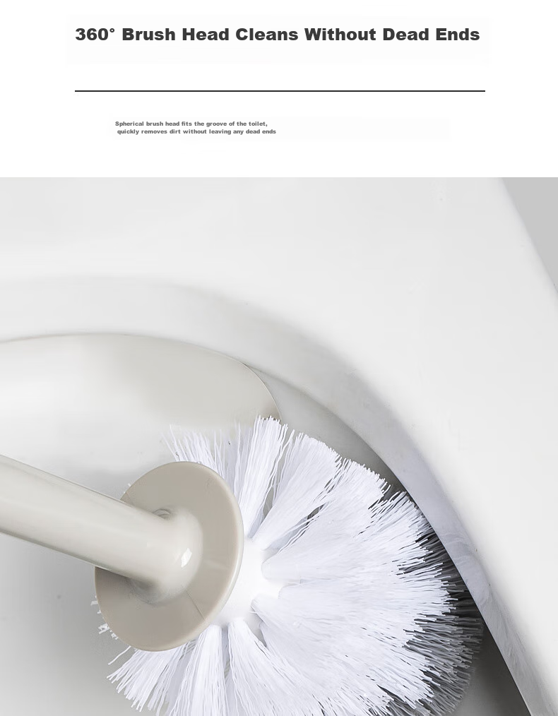Bendi Extended Handle Toilet Brush Set, Bathroom Cleaning Brush, Toilet Cleaning Brush with No Dead Angles 6