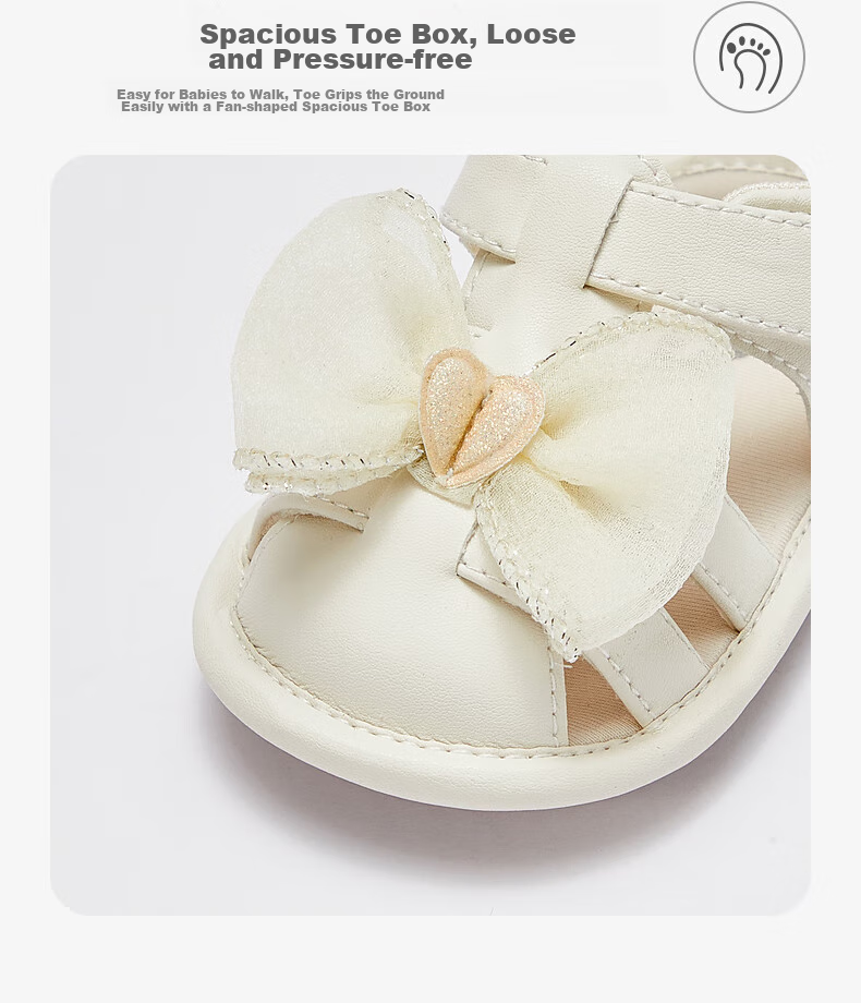 DAVE & BELLA Baby Girl Pre-Walking Shoes, Princess Shoes, Summer Newborn Children's Shoes, Soft Sole, Lightweight 6