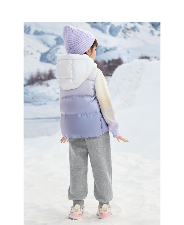 BALABALA Girls' down Vest, Autumn And Winter Children's Clothing, Hooded Jacket [Kuromi IP Mall Same Style], 202424101002 10