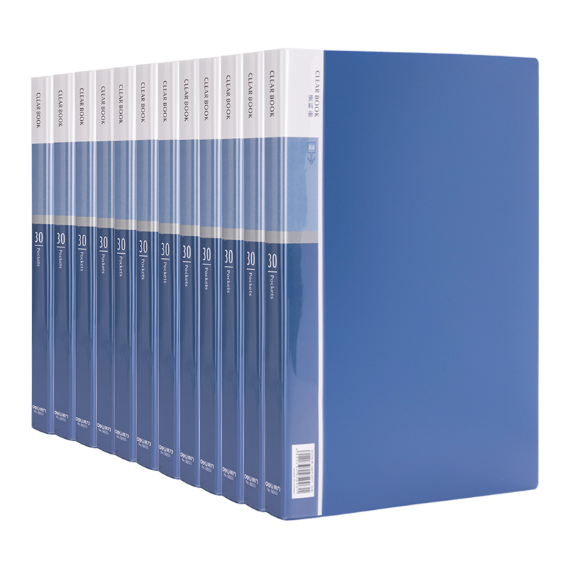 Deli 12 A4/30-Page Document Folder, File Organizer with Pockets, Binder for Tender Documents, Contracts, Files, Tickets And Certificates Storage, Office And Study Supplies 5003