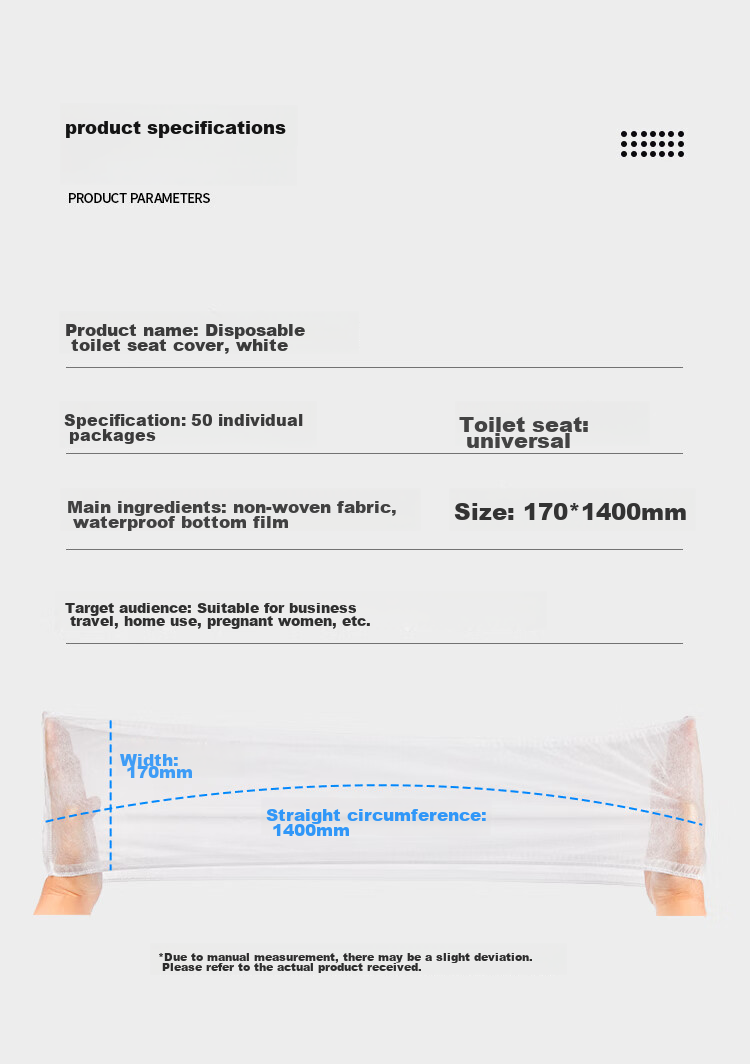 YOUAO Disposable Toilet Seat Covers, Extra Thick And Large, Individually Wrapped, 50 Pieces, Waterproof Non-Woven Paper Seat Protectors for Postpartum Wome 2
