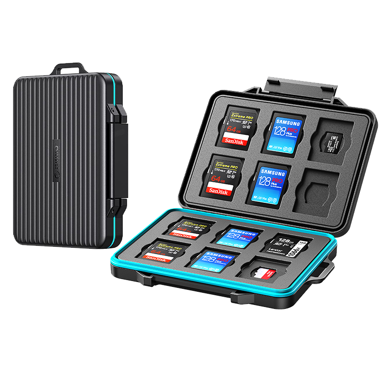 ORICO SD/TF Memory Card Storage Case, Hard Drive/camera Storage Card Protective Pouch/card Holder, Waterproof/dustproof Shockproof [12SD+12TF]