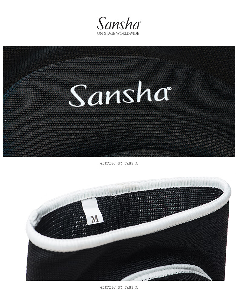 Sansha Ballet Dance Yoga Practice Casual Sports Knee Pads for Men And Women, Thickened Black Style, Size M 15