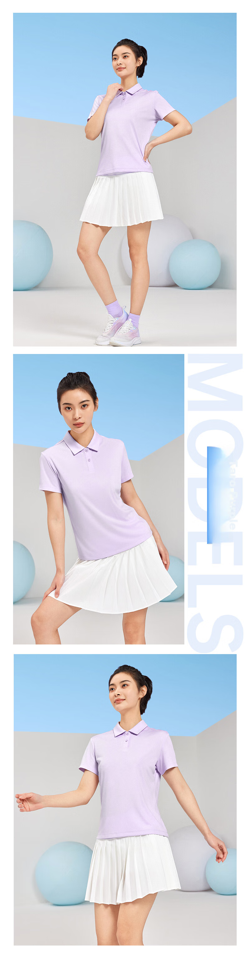 QIAODAN POLO Shirt, Women's T-Shirt, Comfortable Business Casual, Summer Quick-Dry Short Sleeve, Ladies' Sports Top 12