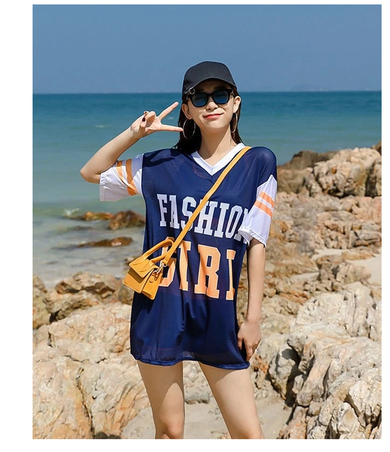 LangSha LangSha Women's Two-Piece Swimsuit Set, Conservative Style, Tummy Control, Slimming Effect, Instagram-Inspired Design, Suitable for Hot Springs, Bright Orange Color, Size L 11