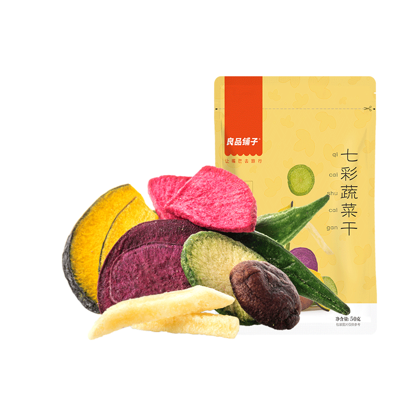 良品铺子 果蔬脆混合蔬菜干水果蔬菜脆片休闲零食小吃 七彩蔬菜干50g