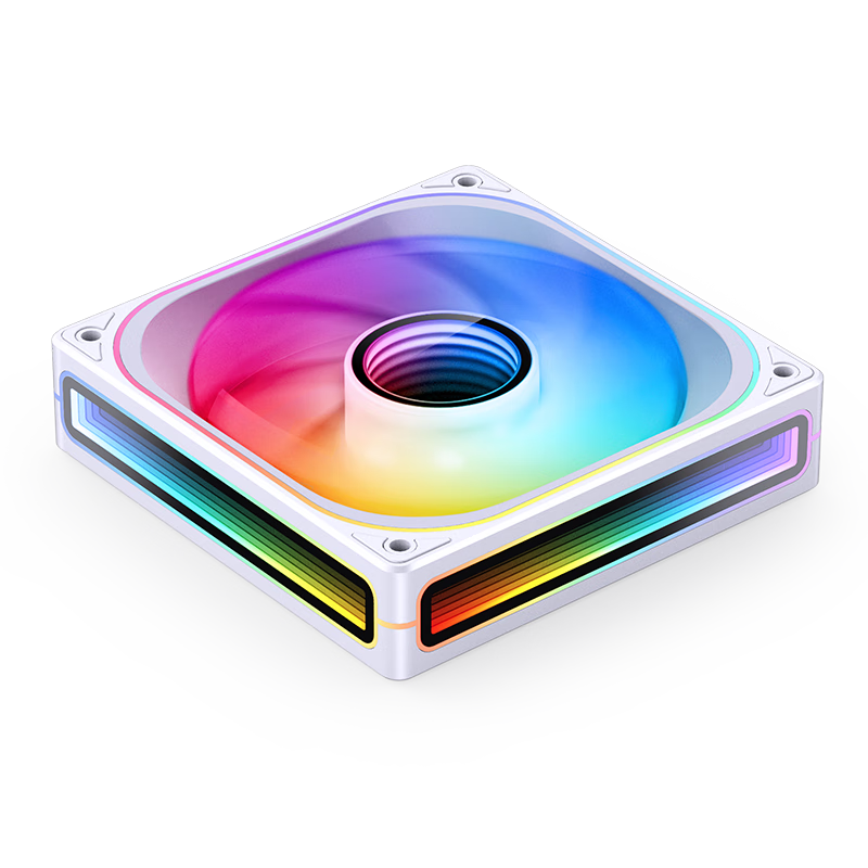 JONSBO ZB-120W ARGB Version White 12CM Case Fan (Axial Fan/layered Mirror Light Effect/motherboard Synchronized Light Effect/PWM Male And Female Connectors)