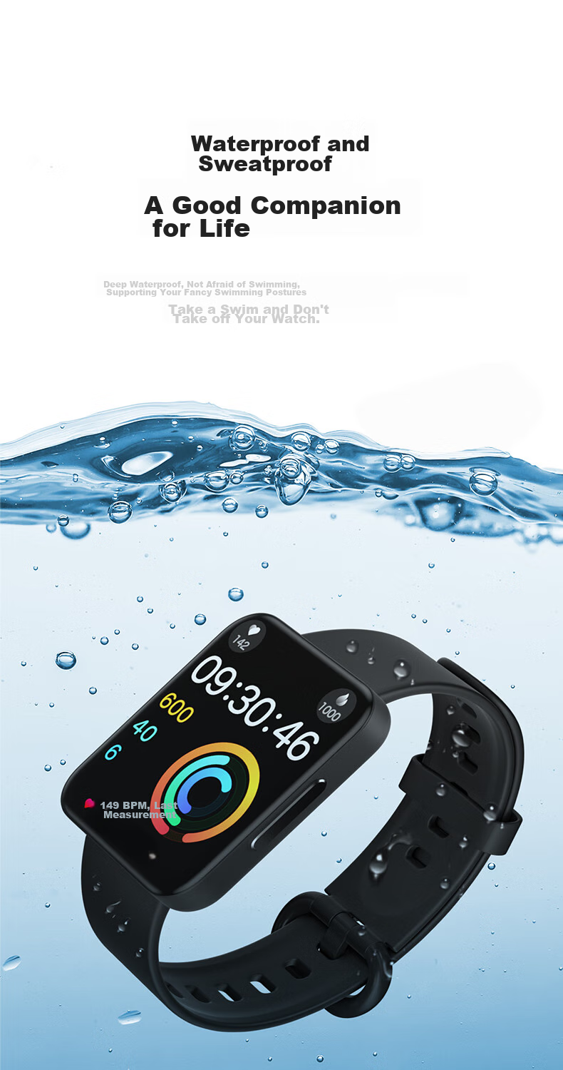 CangHua Compatible with Redmi Watch 2 Strap, Redmi Watch 2 Sports Edition Watch Band, Waterproof Breathable Sports Silicone Replacement Strap, Blue 13