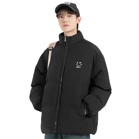 Huili Cotton Jacket for Men, Trendy Versatile Casual Fleece Coat, Thickened And Warm, Loose-Fitting Winter Cotton Padded Outerwear