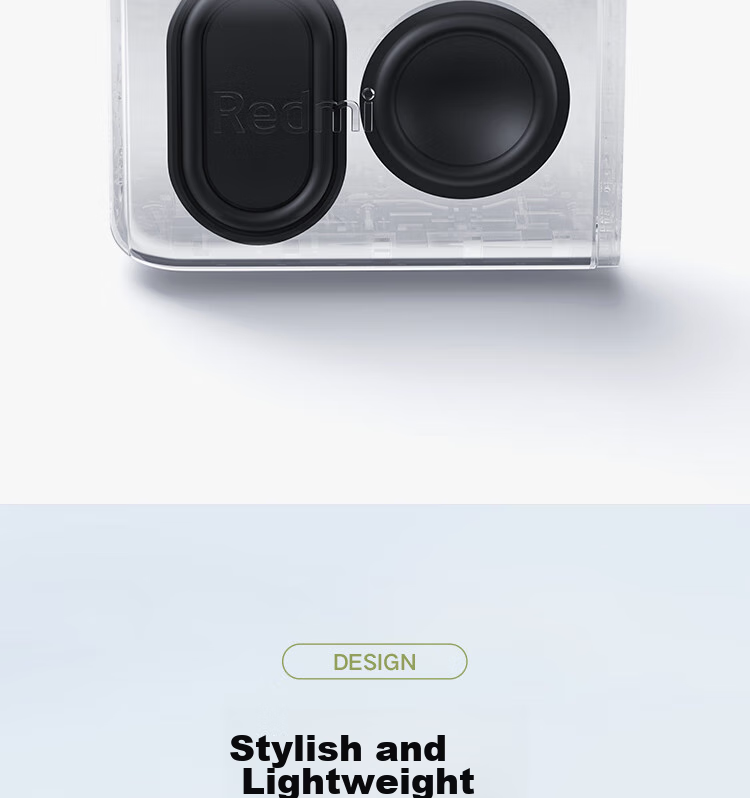 MI Redmi Bluetooth Speaker, Black, MI Speaker Audio System, Long Battery Life, IP67 Dust And Water Resistant, Portable Outdoor Speaker with Subwoofer, High-Fidelity, Gift, Home Use 8