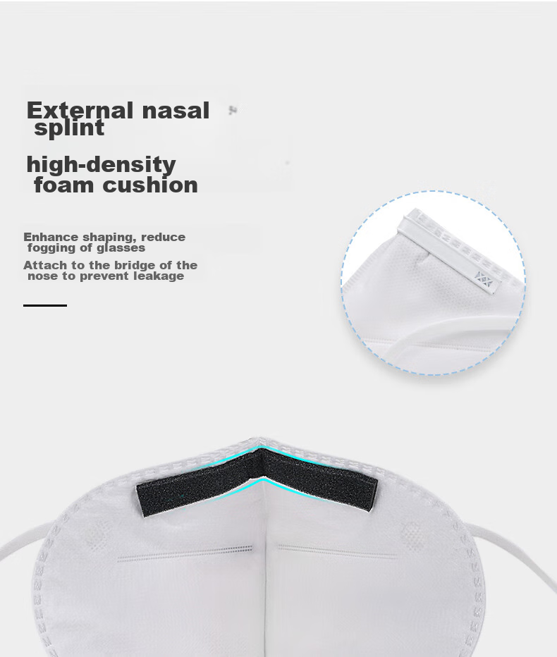 Mingdianshangpin KN95 Mask, M950E Plus, 3 Pieces/pack, Individually Wrapped, Ear-Loop Style, Four-Layer, No Breathing Valve, Protects Against Flu Viruses, Droplets, Smog, Bacteria, Wind And Dust, Odors, White 6
