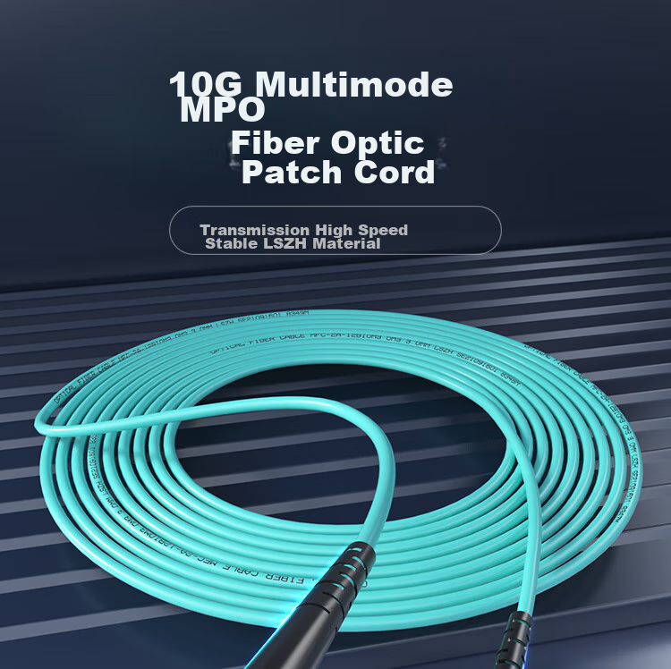 Nokoxin 5-Meter Engineering Telecom-Grade MPO-MPO Female Connector, Multi-Mode 8-Core OM3 Bundled Data Center Server Optical Module, MTP Fiber Optic Cable, 40G/100G 1