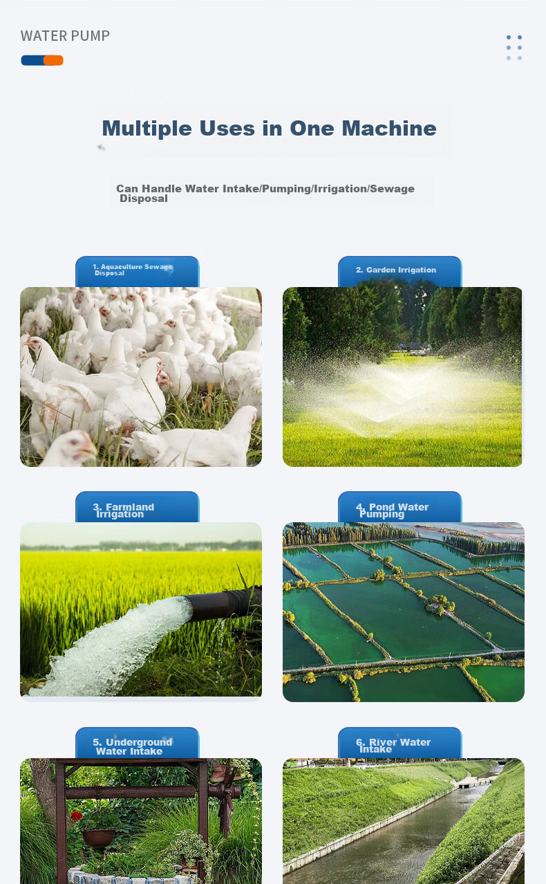CHENYUAN Submersible Pump, 220V Household And Well Use, Stainless Steel Float Ball Sewage Pump, Automatic Agricultural Drainage Water Pump, Irrigation Pump 2