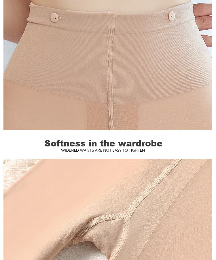 LangSha Invisible Tights for Women, Autumn And Winter Base Layer Pants with Detachable Double-Layer Fleece, Natural Nude Skin Tone, Autumn And Winter Pants Socks 19