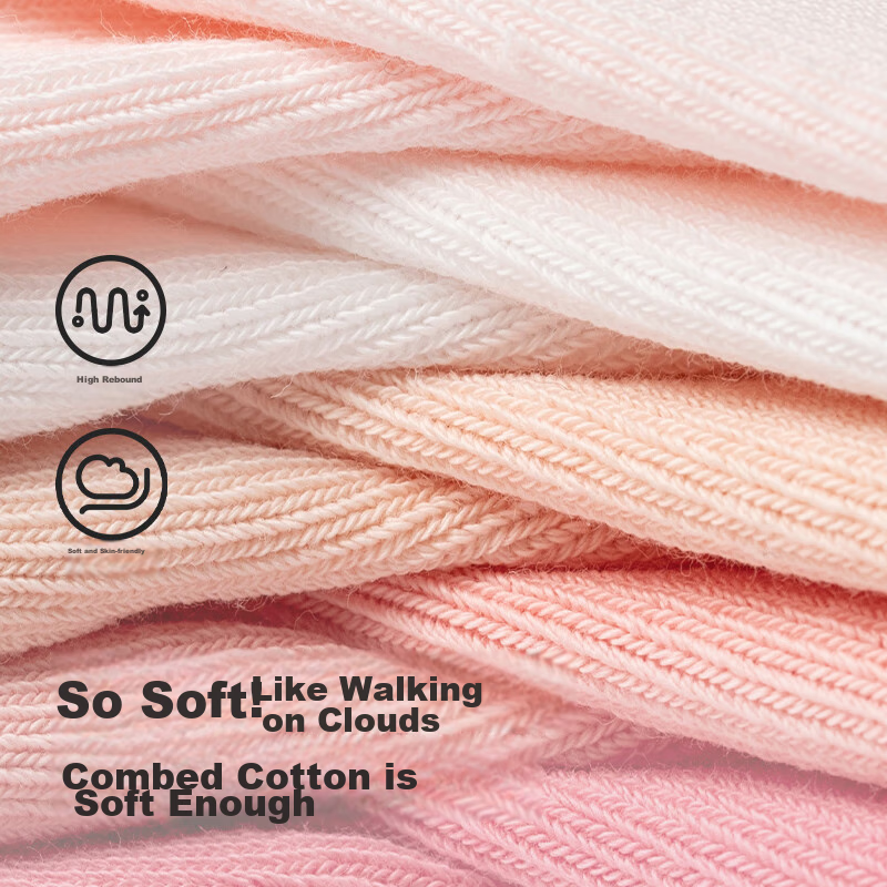 BALABALA Children's Socks, Spring And Autumn, Boys And Girls Cotton Socks, Solid Color, Baby And Toddler Mid-Calf Socks, Five Pairs Pack, 208924172205