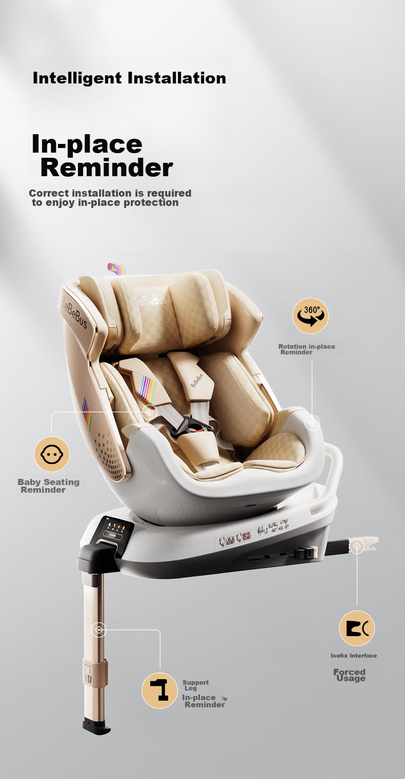 Bebebus Safety Car Seat Space Capsule Intelligent for Babies 0-7 Years Old, Newborn Infants, Space Capsule Classic Ventilation Versio 17