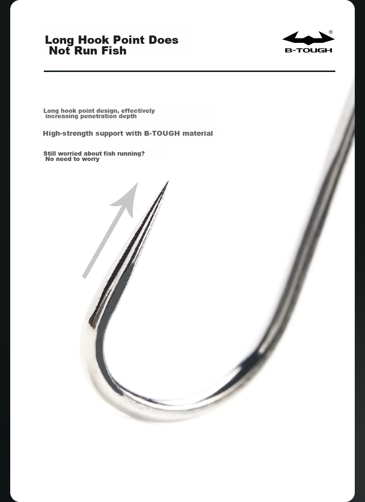 BKK Guandong Second Generation Boneless Wide-Handle Wide-Hook Carp And Bighead Carp, Flower White Carp Pre-Tied Finished Product with Double Hooks 5