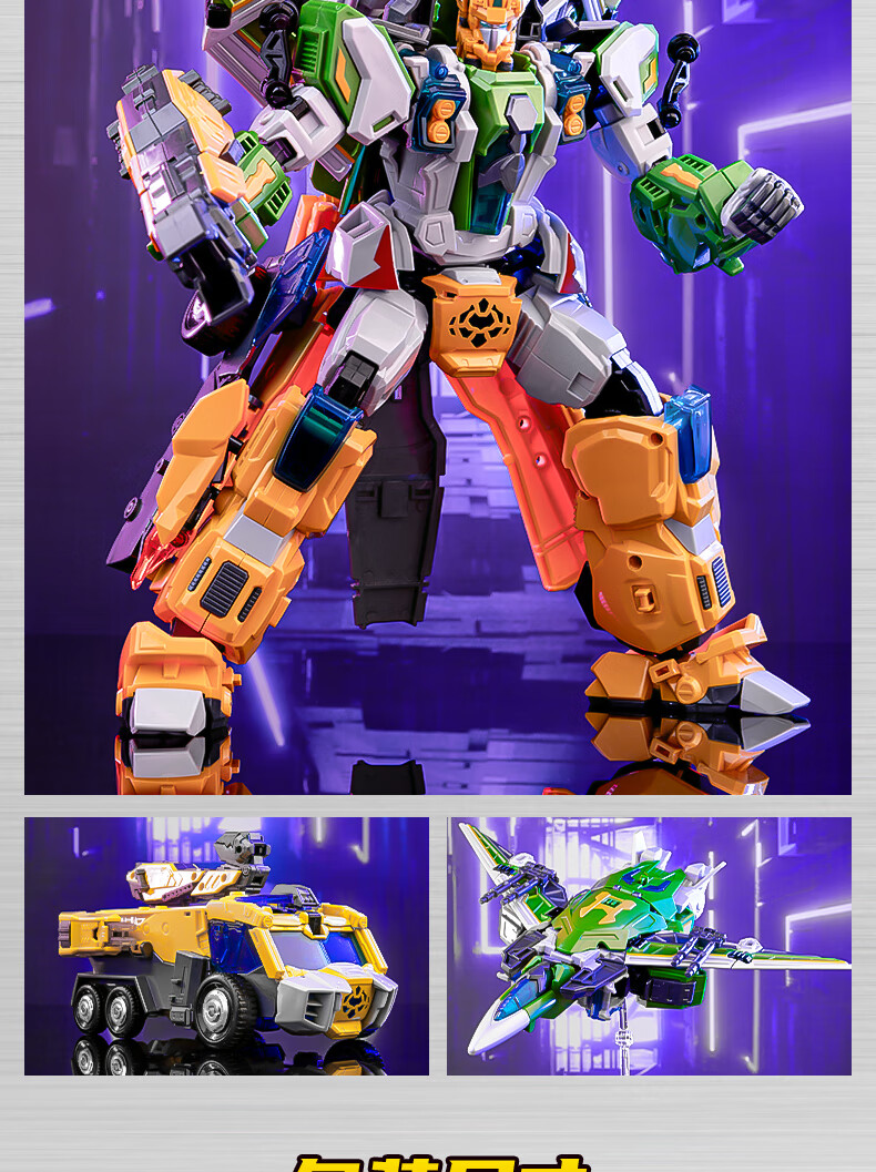 DISON Transforming Alliance 2 War God Optimus Prime Transforming Toy, Boys' Car, Five-In Robot, Birthday Gift for Children, New Year Present 12