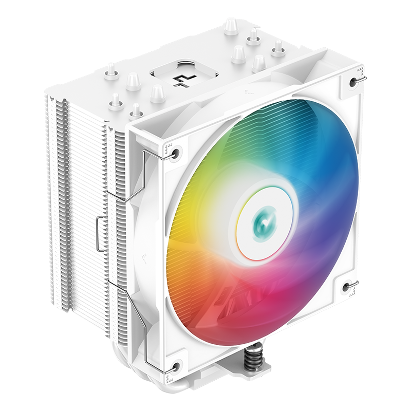 DEEPCOOL Xuanbing 500 White CPU Cooler (Heat Pipes Offset Not Blocking RAM, Widened Tower Design, High-Performance ARGB Fans, Easy Installation Across Platforms, AG500WH)