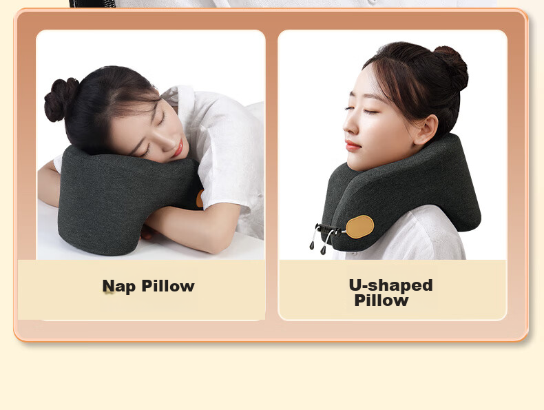 YUZHAOLIN U-Shaped Pillow for Adults, Travel Portable Nap Pillow for Men And Women, Car High-Speed Rail Airplane Neck-Specific Cervical Pillow 8