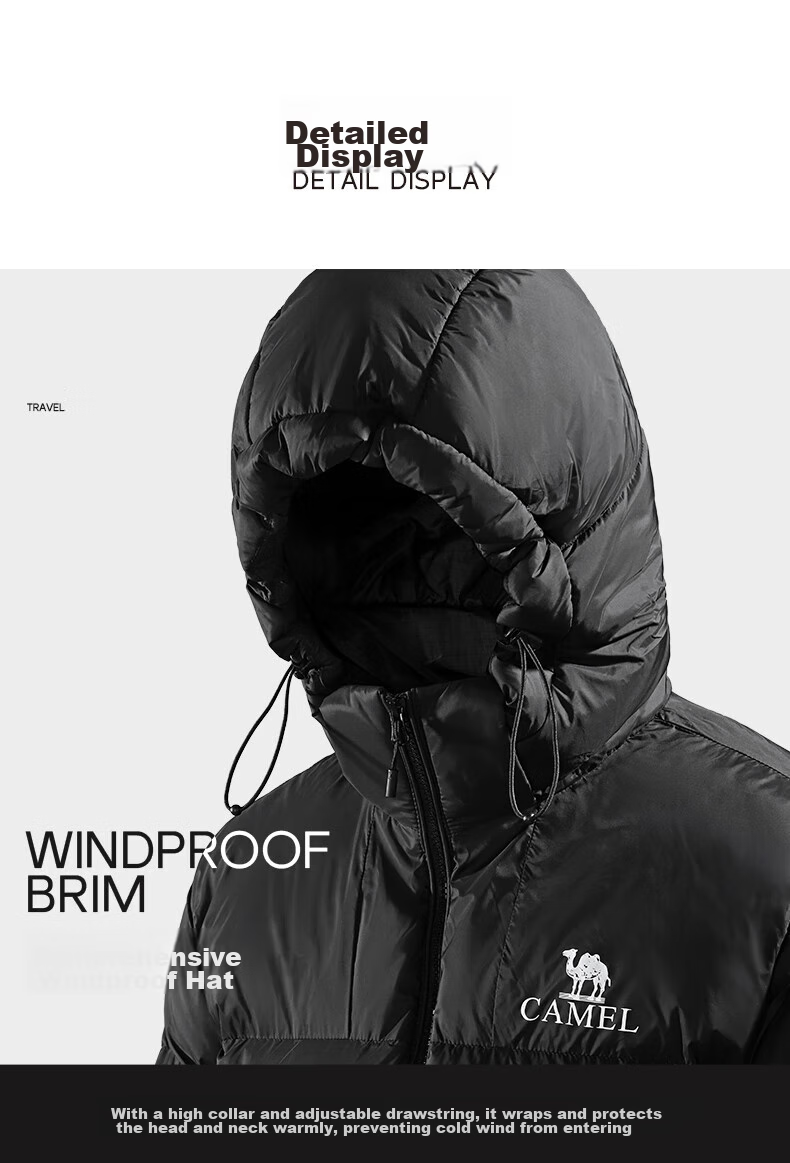 Luotuo (CAMEL) [Xiaotaiyang-Graphene] Autumn And Winter Outdoor down Jacket for Men And Women, Thickened Warm Puffer Coat 43