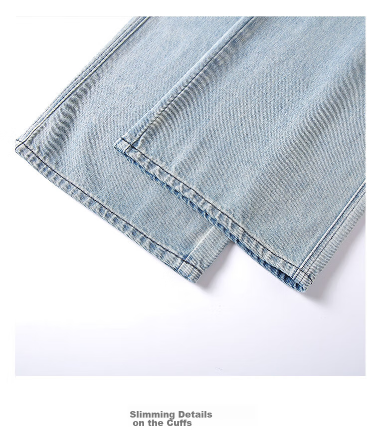 Dme [Paired with Wang Jeans] Spring And Autumn Best-Selling Classic Washed Wide-Leg High-Waist Slimming Loose Straight-Leg Pants for Wome 21