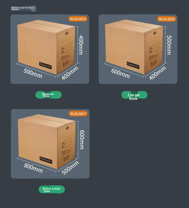 Kingdee 5-Pack Thick Moving Boxes, Extra Large 60*40*50cm Sealed Boxes, Office Cardboard Boxes, Packing Boxes, File Boxes, Storage Boxes, Courier Boxes 13