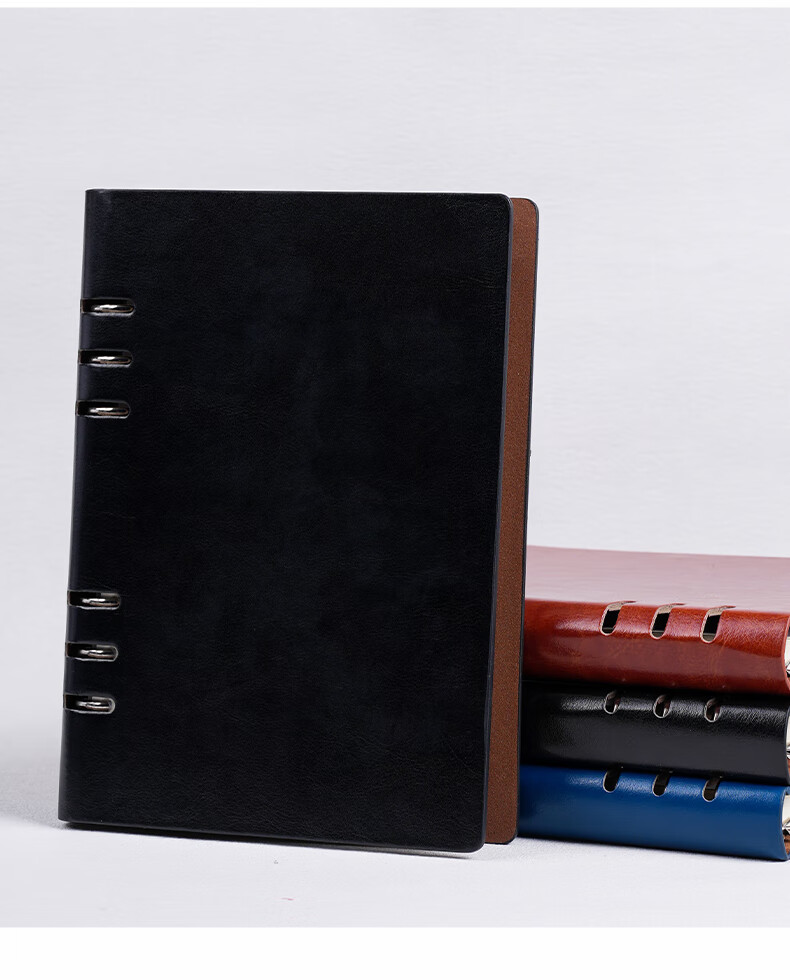 TENGXIONG A5 Loose-Leaf Notebook, Soft Leather Cover, B5 Journal, Detachable Refillable Pages, High-Quality Diary, Business Meeting Notebook, Office Stationery, Work Record Book, Customizable Logo for Enterprises 11