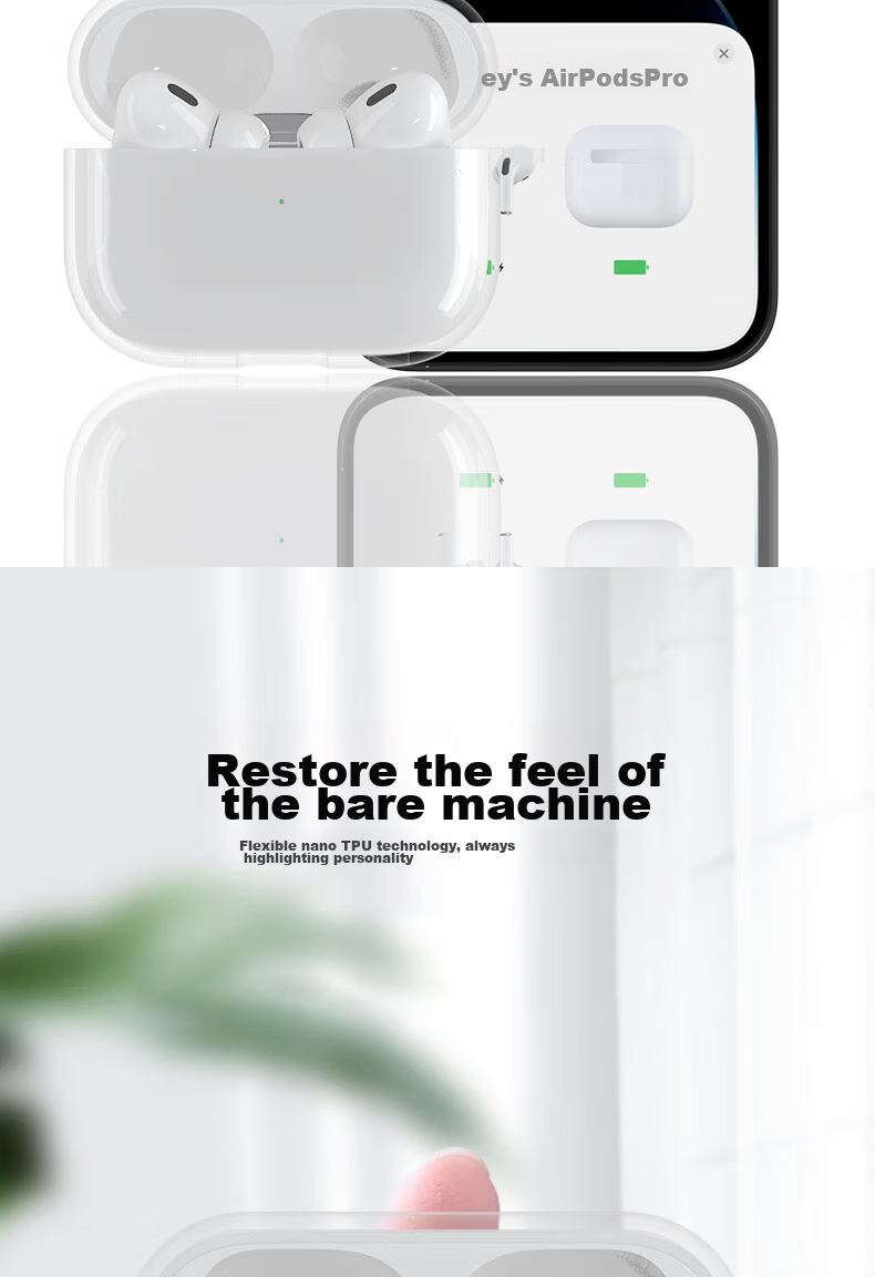 ESCASE AirPods Third Generation Protective Case Compatible with Apple 3rd Generation Wireless Bluetooth Earphones Shockproof Dustproof Transparent Silicone [Bare Phone Aesthetic + Lanyard] 6