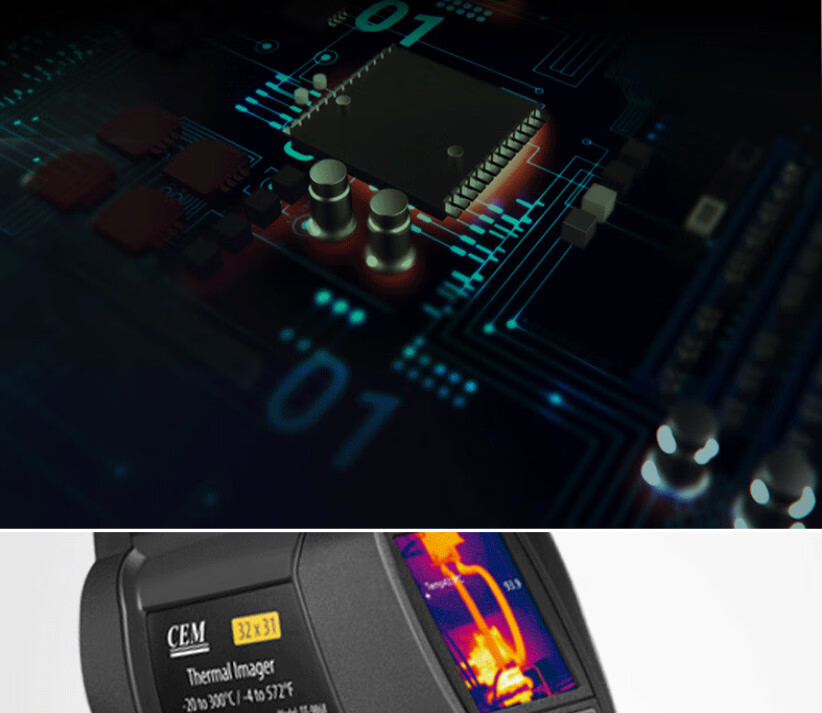 CEM DT-9868S Thermal Imaging Camera, Infrared Thermometer, Infrared Detector, Electrical And Appliance Monitoring Thermal Imager 1