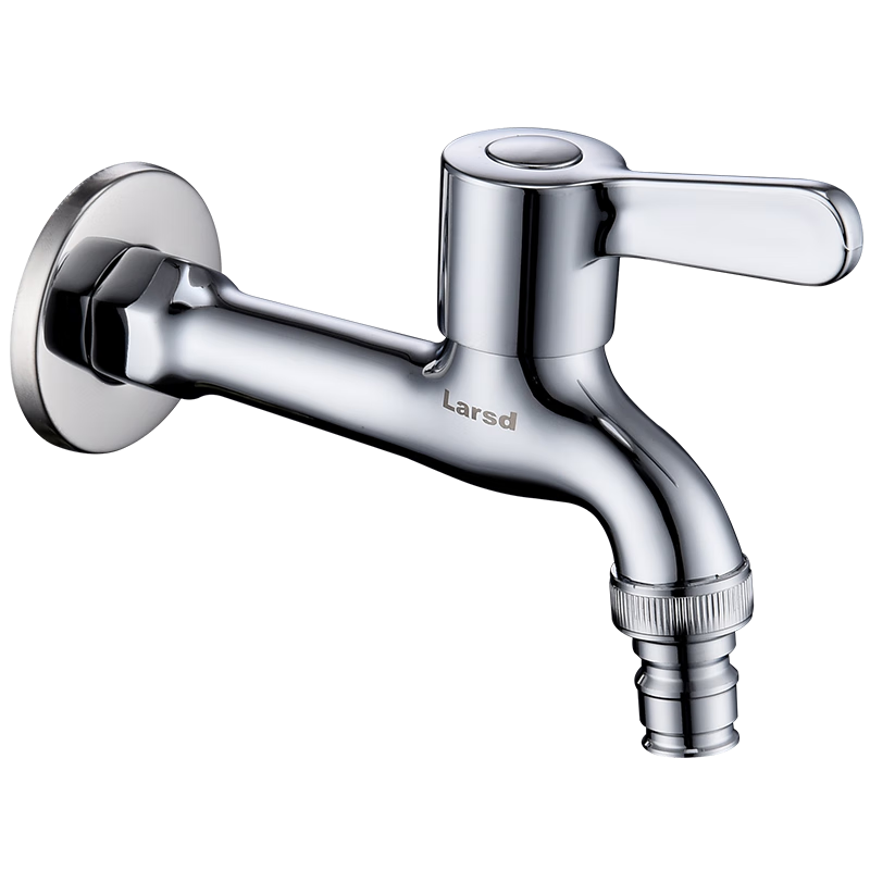 Larsd Extended Washing Machine Faucet, 1/2 Inch Universal Quick-Open Thickened Single Cold Tap, Copper Spout LX221