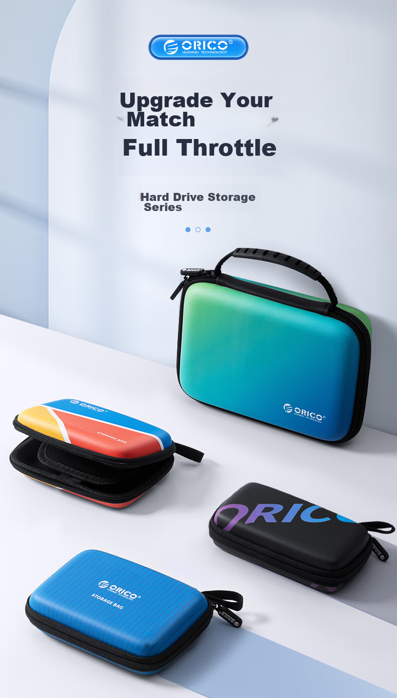 ORICO Multifunctional Digital Storage Pouch, 2.5-Inch Hard Drive Case/data Cable/power Bank/USB Flash Drive/HUB Organizer Storage, Waterproof And Shockproof Protective Case HXC25 2