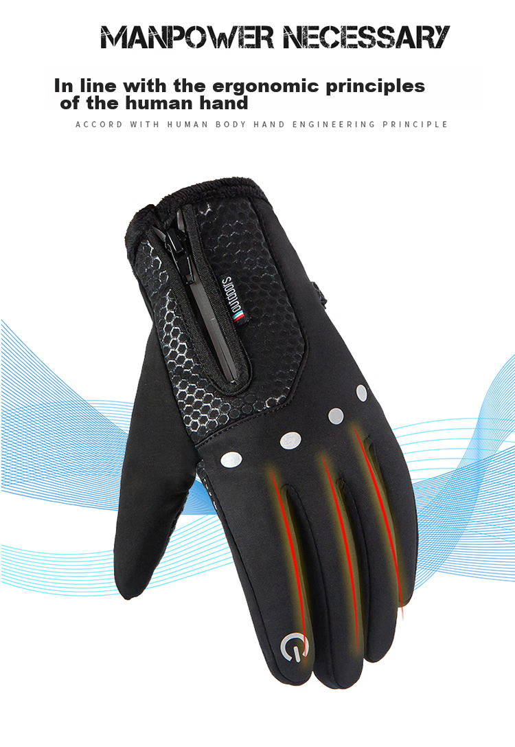 SolarStorm Winter Warm Gloves, Waterproof And Windproof, Fleece-Lined, Suitable for Men And Women, Touchscreen Compatible, Outdoor Cycling, Thickened Non-Slip Gloves 5