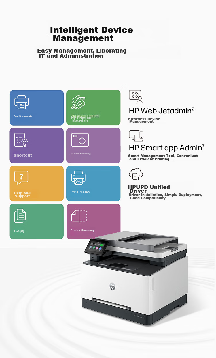 HP 3388sdw Color Laser Wireless Duplex Multifunction Printer, Home Duplex Printing, Continuous Copying And Scanning All-In Printer, Office Printer, One-Year On-Site Service 9