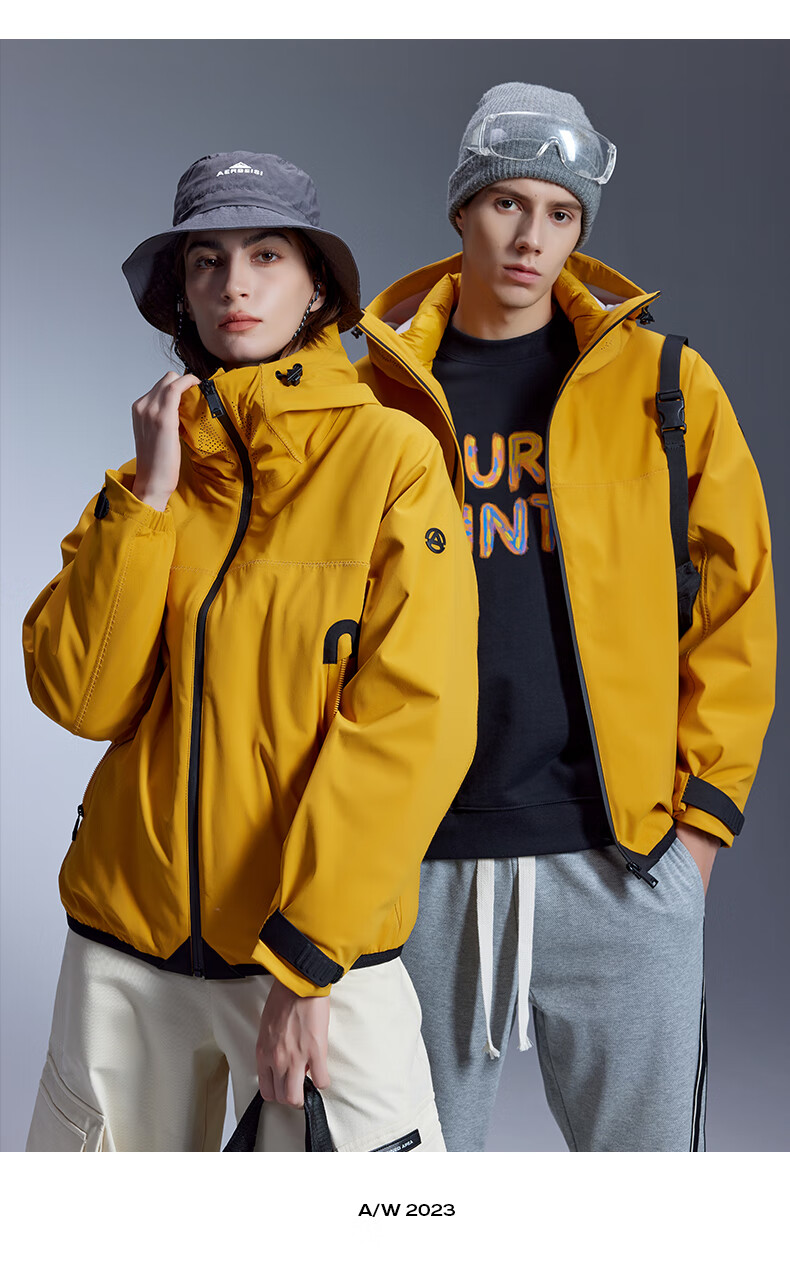 AERBEISI Functional Three-In Tactical Jacket, Outdoor Sports Hiking Mountaineering, Unisex Couple's Windproof Waterproof Windbreaker 6