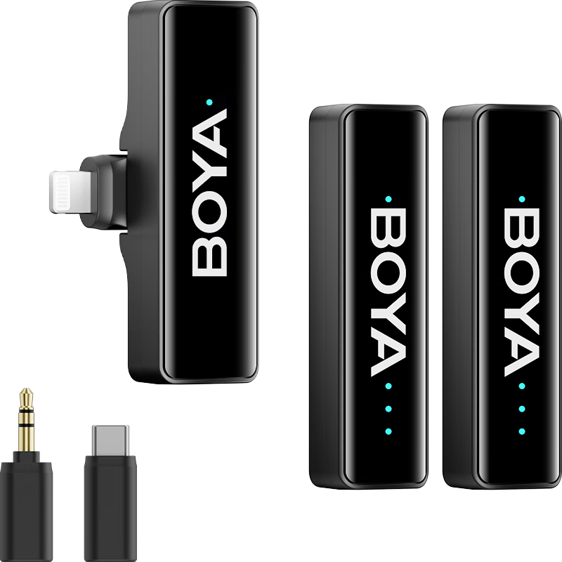 BOYA LINK Dual Wireless Lavalier Microphone with Professional Noise Reduction Sound Quality for Camera, Smartphone Live Streaming, E-Commerce, Travel Photography, Vlog, Short Video Recording Wireless Microphone