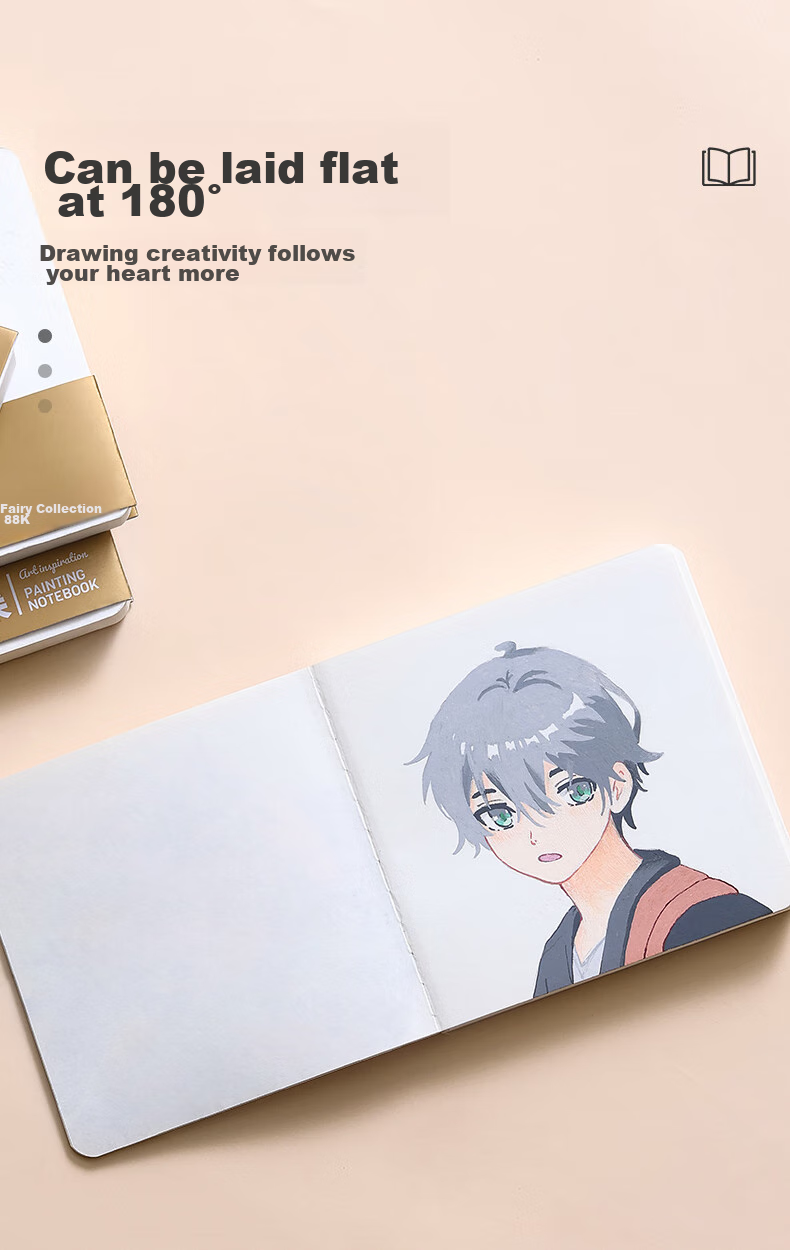 DiLe Fishing Collection, Wonderful Drawing Sketchbook, Flip Book, 200g Extra Thick Acrylic Marker Paper, Compact And Portable DIY Pocket Notebook, LG-24486 4