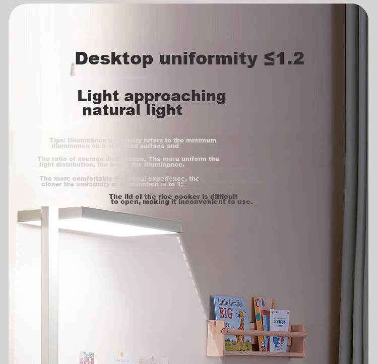 Foshanzhaoming Large Eye Protection Floor Lamp, Home Full Spectrum Standing Study Lamp, Shuyan Pro 100W 17