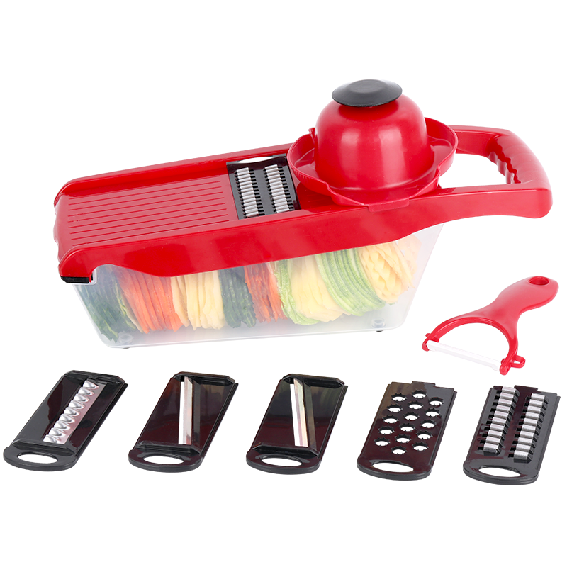 Baijie Vegetable Slicer Shredder for Potatoes, Cucumbers, Carrots, And Other Vegetables, 6 Blades with Box