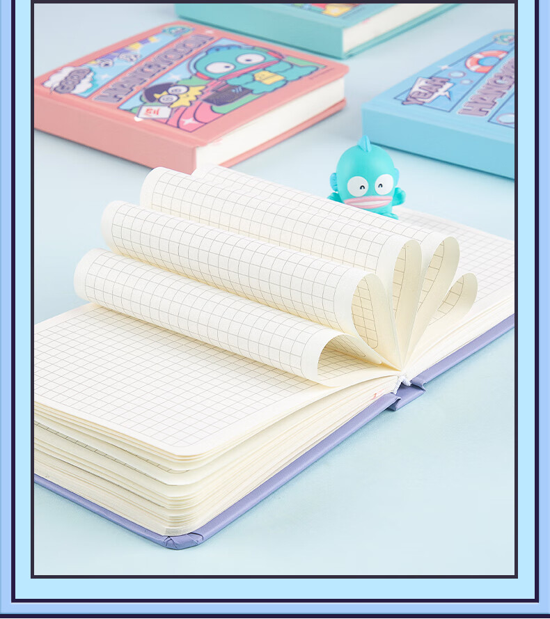 GuangBo X Sanrio Little Mermaid Series Square Pocket Notebook, High-Quality Journal, Grid Inner Pages, Diary, 80 Sheets, 98*98mm, Random Color, KT81412 8
