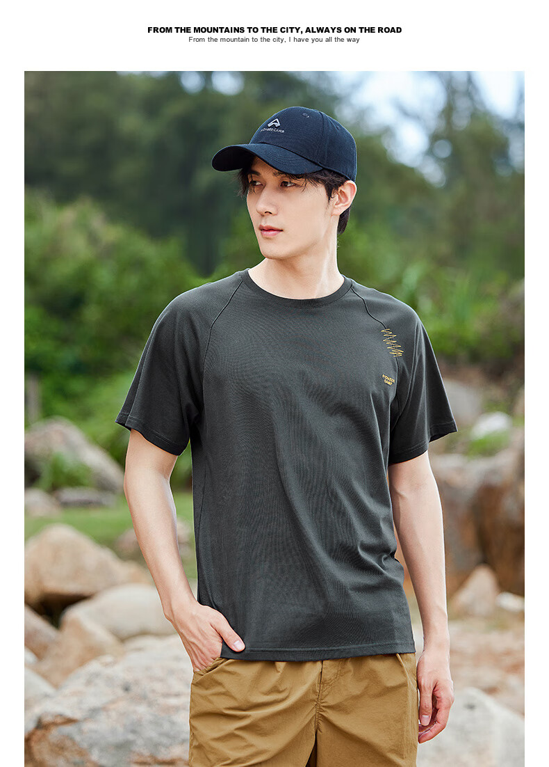 Pioneer Camp Summer Short-Sleeve Cotton T-Shirt for Men, Loose-Fit Casual Oversized Top for Middle-Aged, White, XL 9