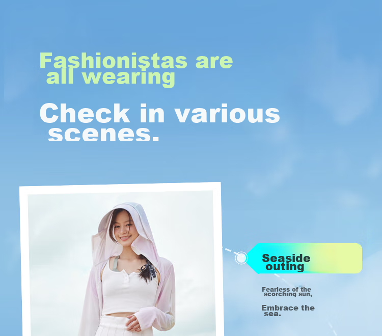 BOSIDENG National Standard Sun Protection Clothing for Women, Extra Long Style, Cool And Breathable, Full Body UV Protection, Slim Fit, Heightening Effect, Travel Jacket 27