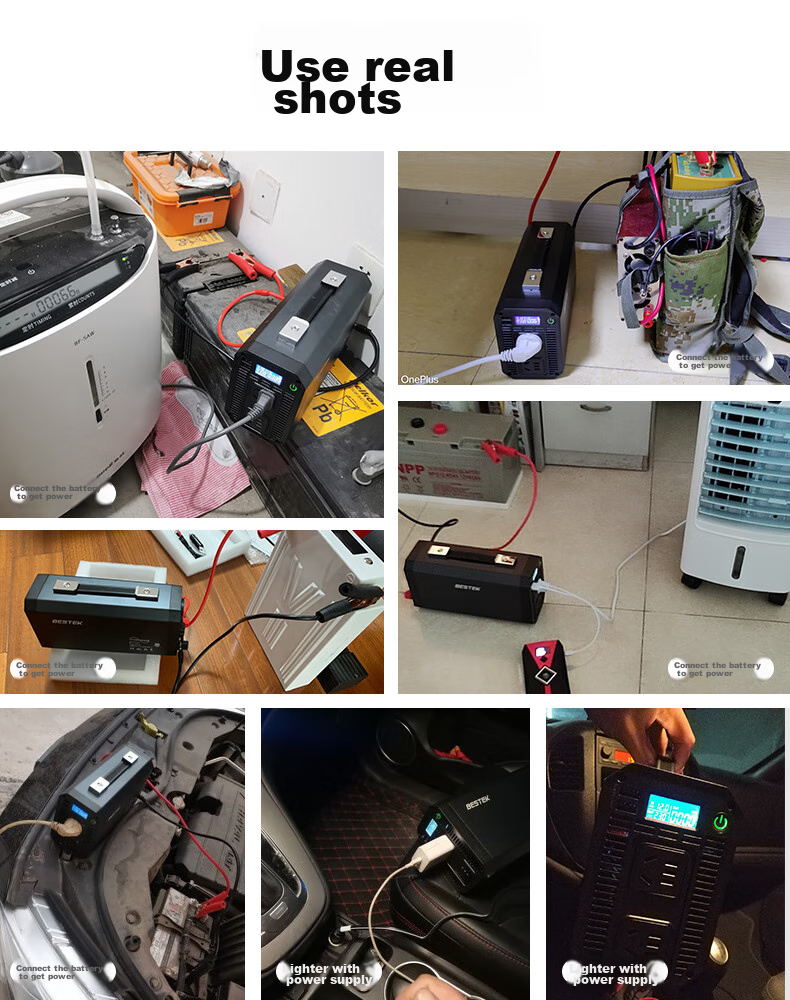 BESTEK Inverter High-Power Car Power Converter 12V to 220V True Rating 1000W Outdoor Power Equipment 3