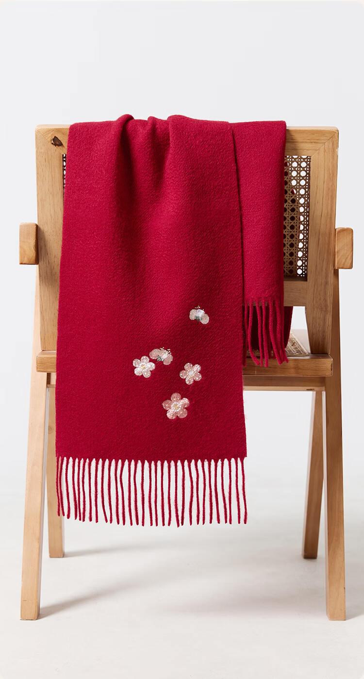 JIUMU Pure Wool Scarf for Women, Autumn And Winter Neck Warmer, Warm Shawl, Gift for Women And Mothers, Mid-Autumn Festival Birthday Gift Box Set 3