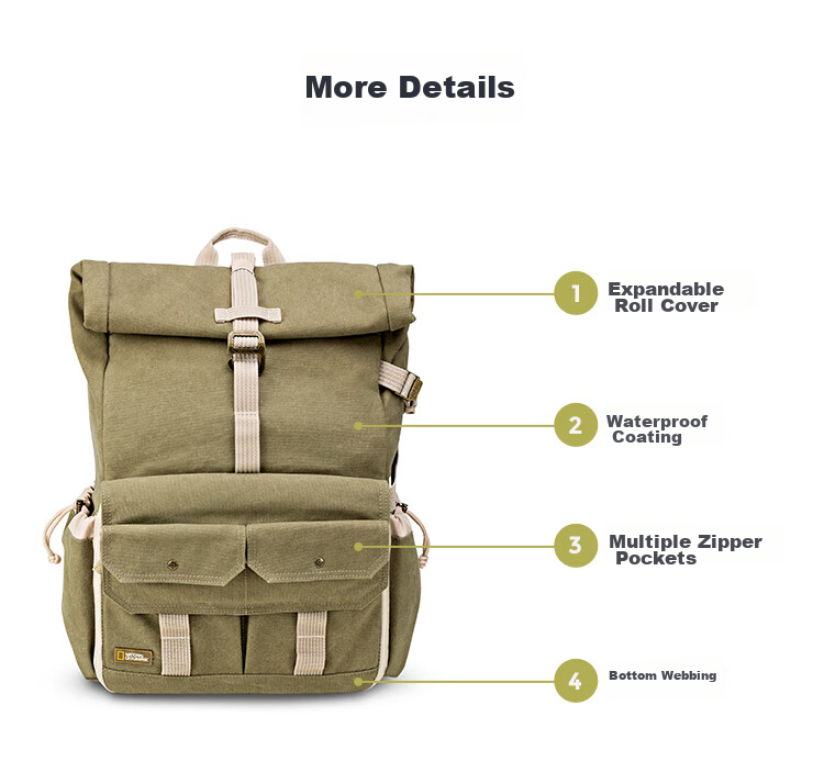 National Geographic NG 5170 DSLR And Mirrorless Camera Professional Photography Bag Medium-Sized Backpack Earth Explorer Series Travel Multifunctional Portable 9