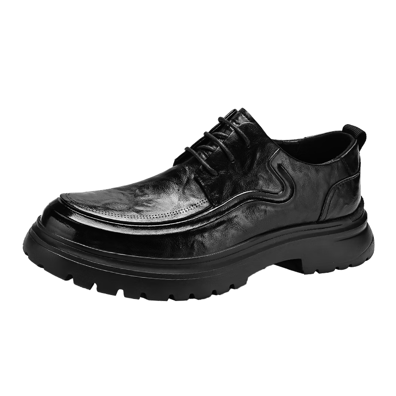 G.N.Shi Jia Men's Shoes, 2026 Spring And Autumn New Style British-Inspired Business Casual Leather Shoes, Chunky Heightening Formal Shoes for Men, Wedding Shoes
